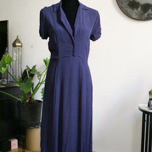 NWOT Urban Outfitters Navy Bias Cut Shirt Dress M